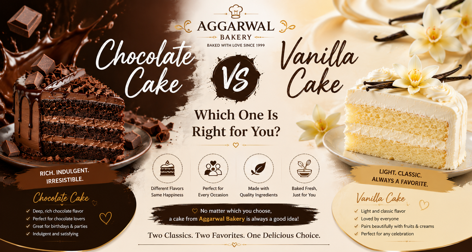 You are currently viewing Chocolate Cake vs. Vanilla Cake: Which One Is Right for You?